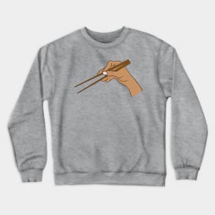 Chopsticks in Hand Graphic Crewneck Sweatshirt